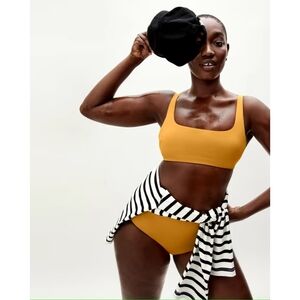 Everlane Swim Top Medium Women Square Neck Bikini  Bathing Suit Marigold…